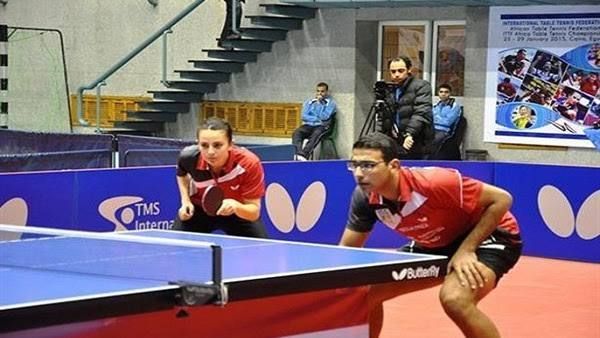 لاعبا الأهلي في منافسات سابقة لتنس الطاولة