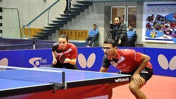 لاعبا الأهلي في منافسات سابقة لتنس الطاولة