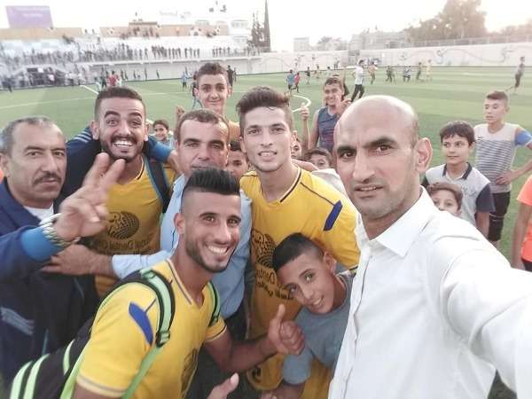 فرحة لاعبي أهلي بيت حانون