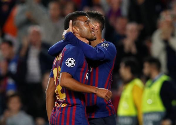 من مباراة برشلونة وإنتر ميلان