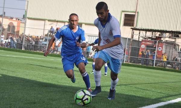 من مباراة شباب رفح والشاطئ