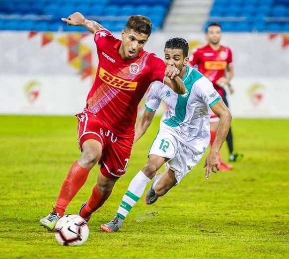 لقطة من مباراة المحرق مع البديع