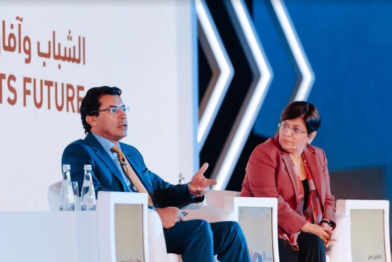 أشرف صبحي خلال ندوة دبي للإبداع الرياضي