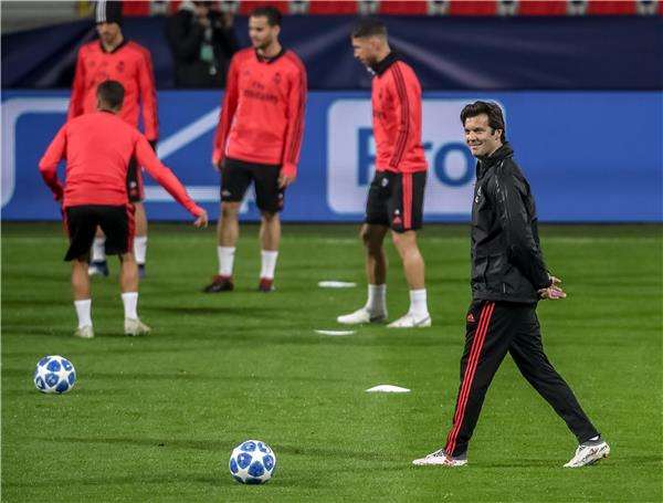 سولاري خلال تدريبات ريال مدريد