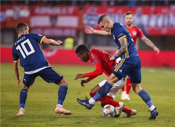 من مباراة البوسنة والنمسا