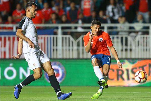 سانشيز خلال المباراة