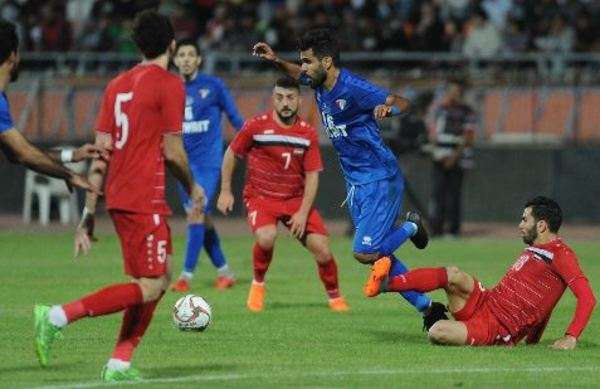 من مباراة الكويت وسوريا