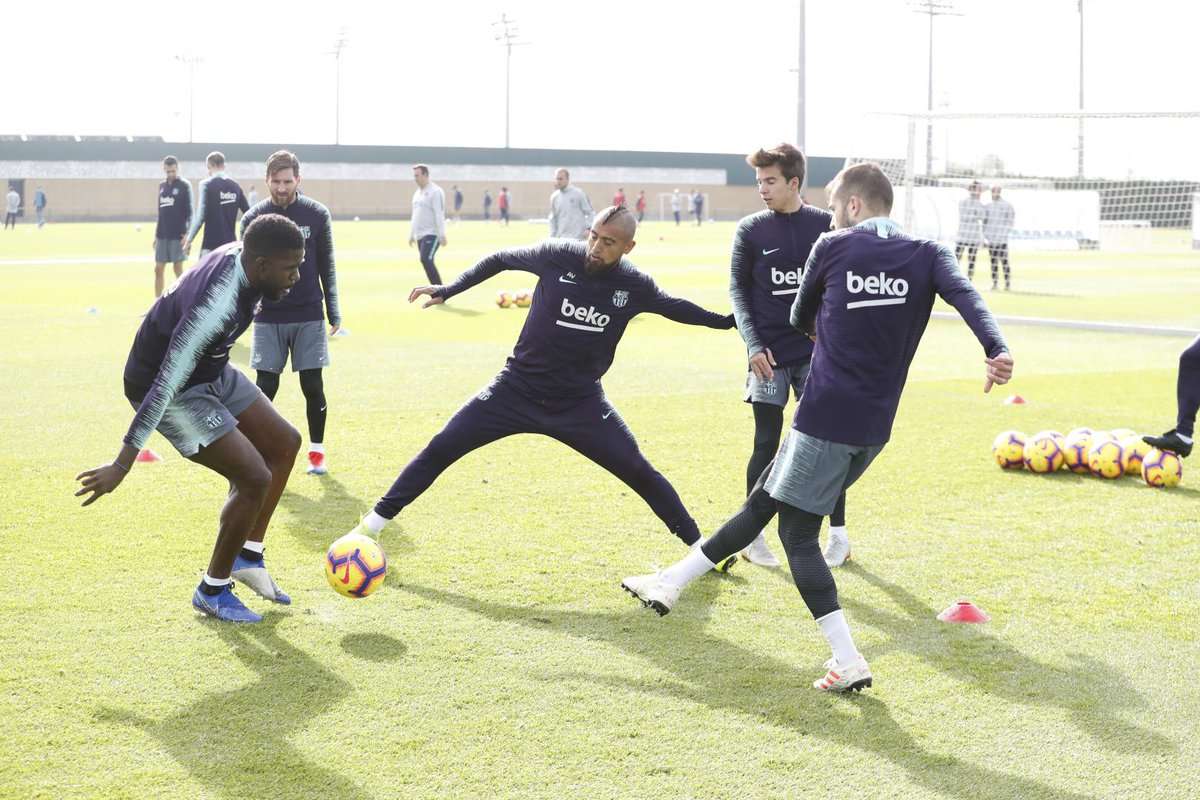 من مران برشلونة