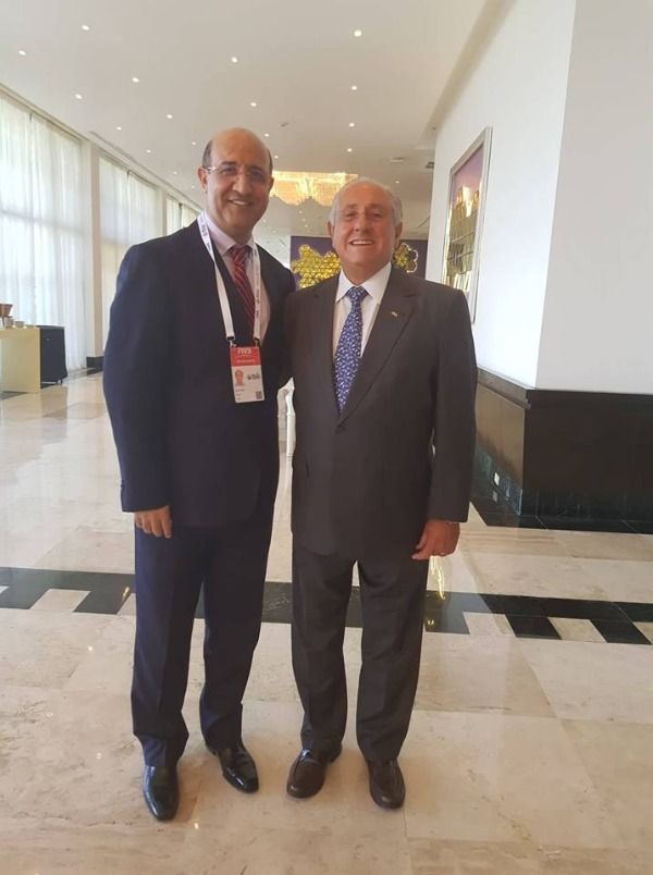 فراس الفالح ورئيس الاتحاد الدولي