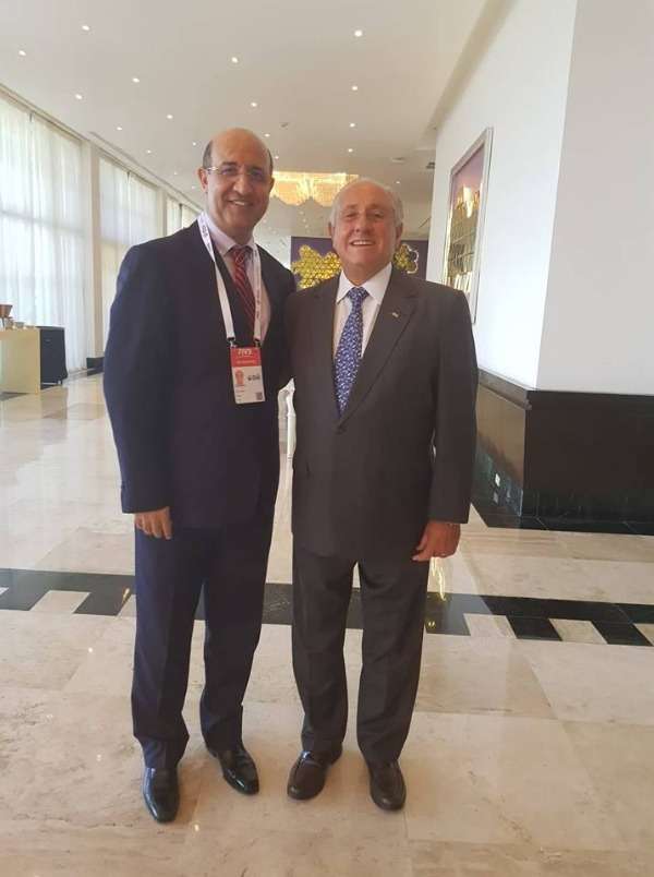 فراس الفالح ورئيس الاتحاد الدولي