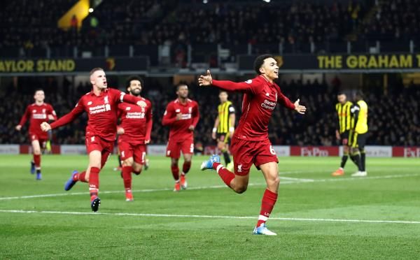فرحة لاعبي ليفربول