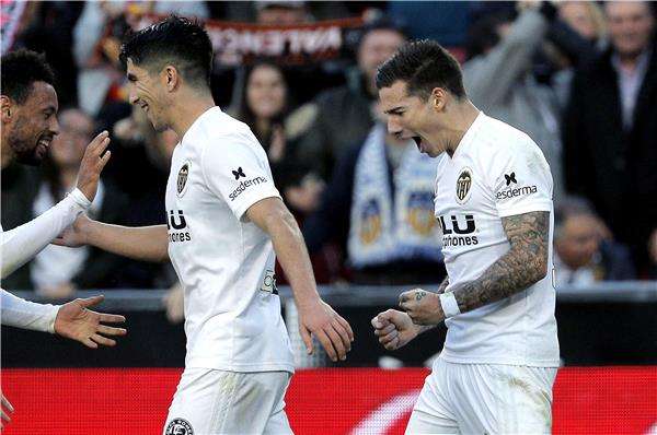 فرحة لاعبي فالنسيا