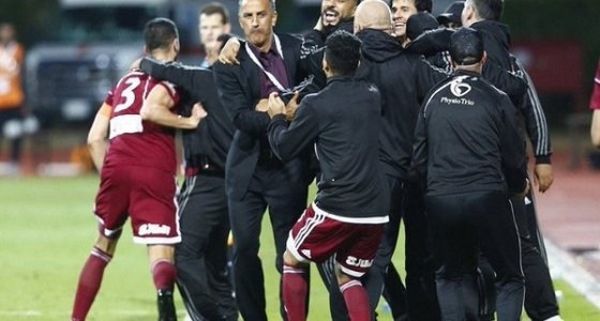 فرحة لاعبي الفيصلي