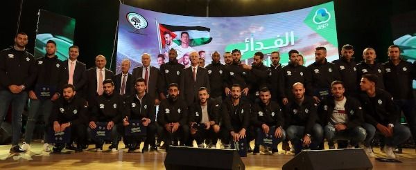 جانب من تكريم المنتخب الفلسطيني