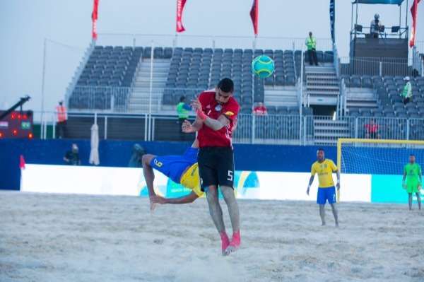 من مباراة مصر والبرازيل في كأس القارات