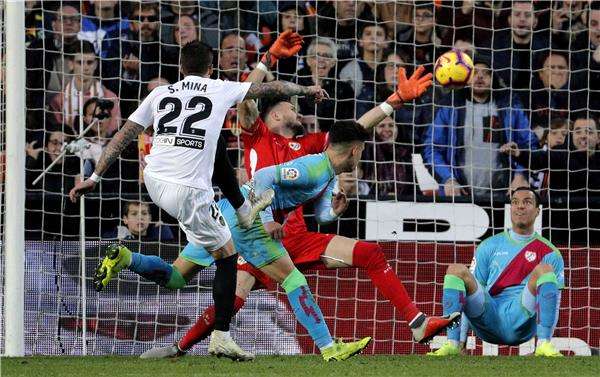 من لقاء فالنسيا ورايو فاليكانو