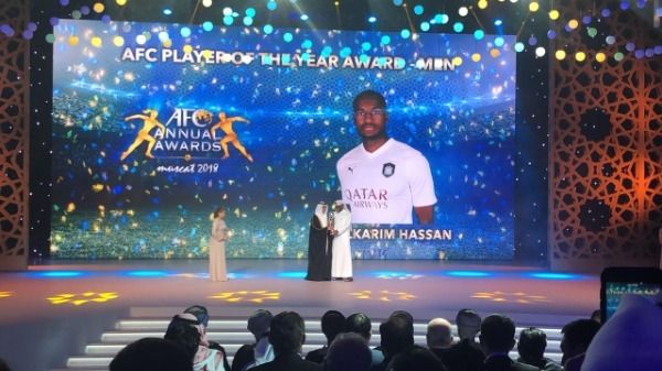 عبد الكريم حسن خلال التتويج