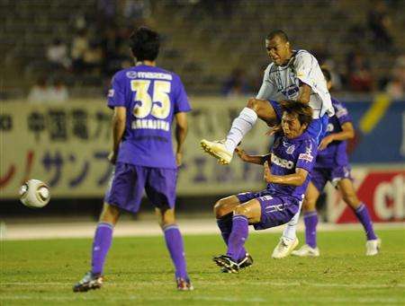 من مباراة هيروشيما وجامبا أوساكا والتي أنتهت بفوز الاخير بهدف وحيد