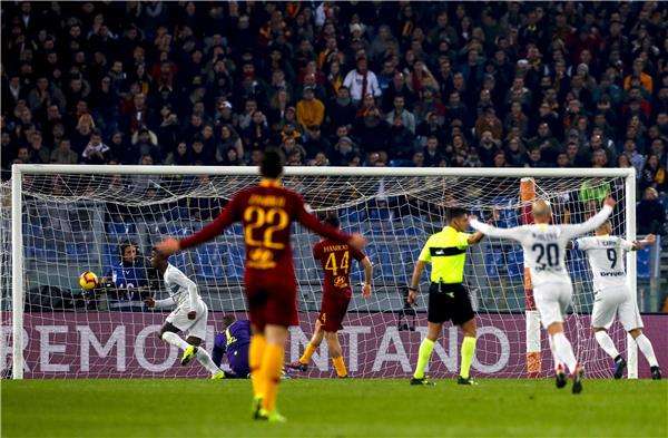 من مباراة روما وإنتر ميلان