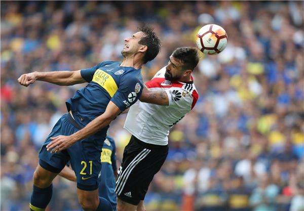 من مباراة الذهاب بين بوكا وريفر بليت