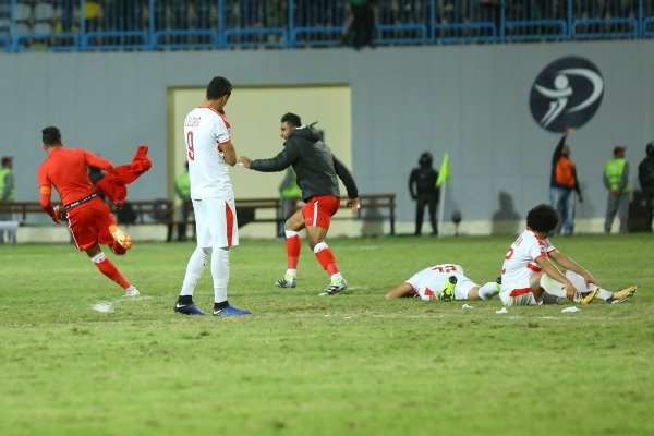 لاعبو الزمالك بعد الهزيمة من الاتحاد