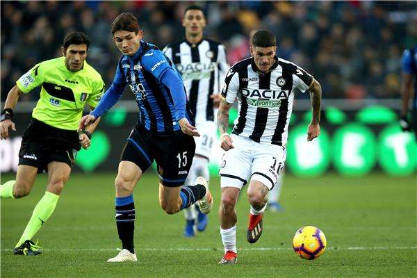 جانب من مباراة أتالانتا وأودينيزي