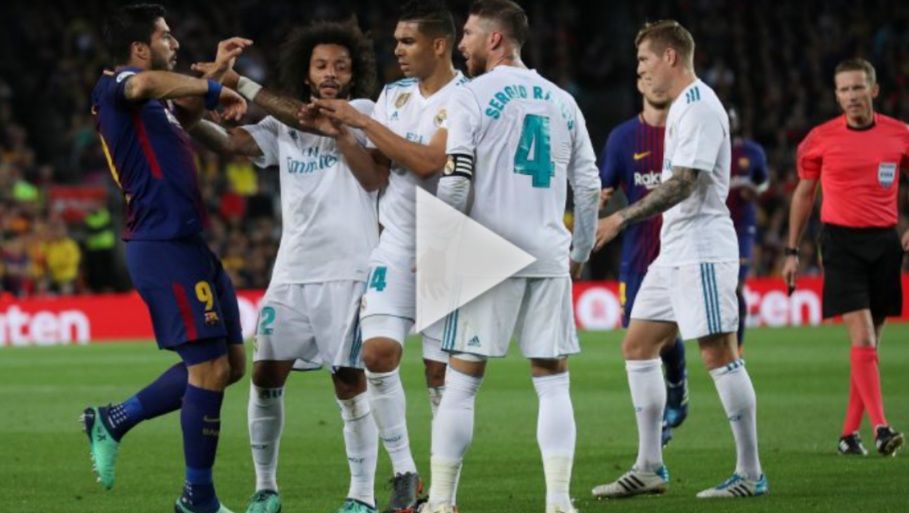 كاسيميرو مع لاعبي ريال مدريد