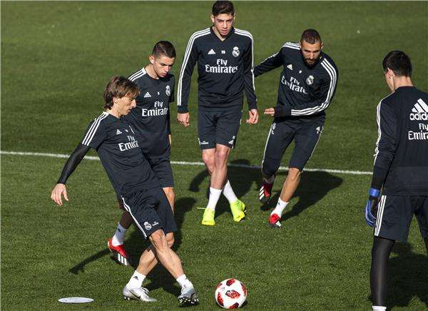 من تدريبات ريال مدريد ( أرشيفية )