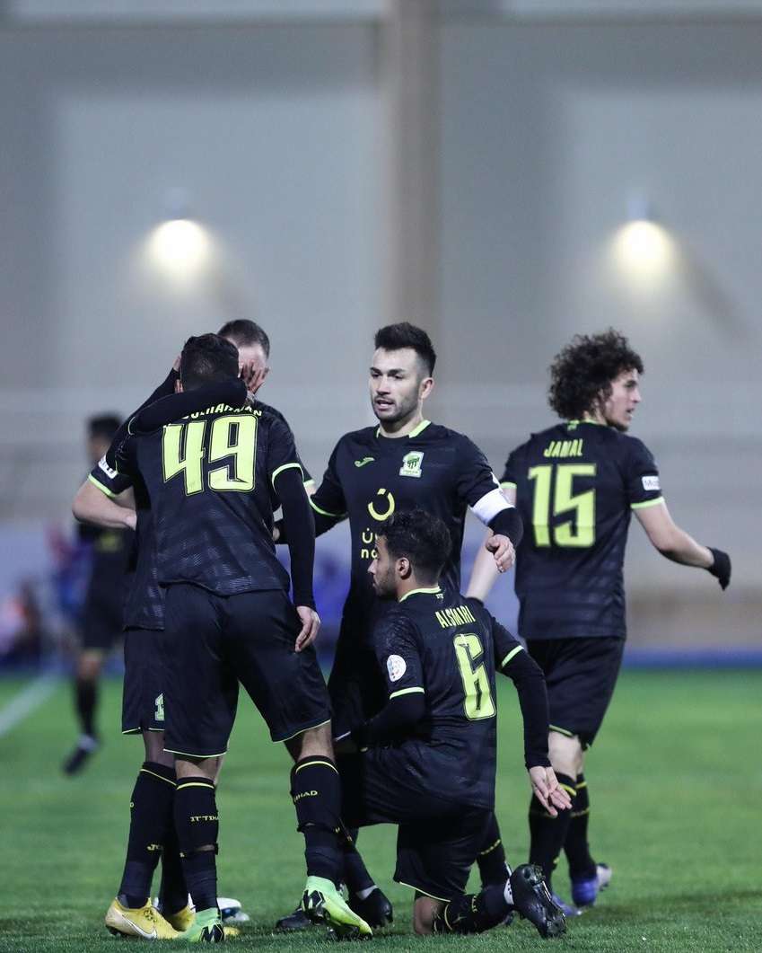 فرحة لاعبي اتحاد جدة