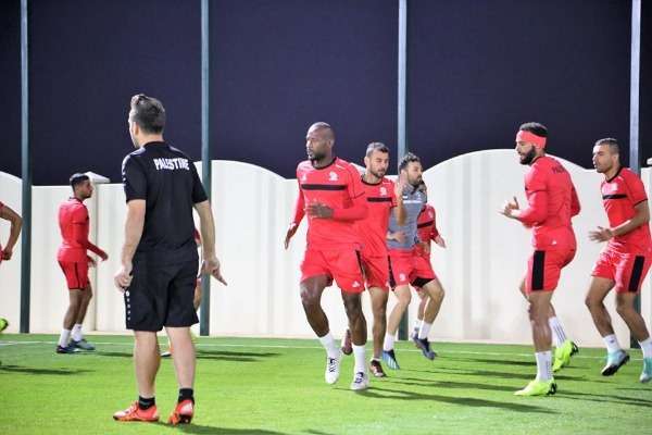 جانب من تدريبات المنتخب الفلسطيني