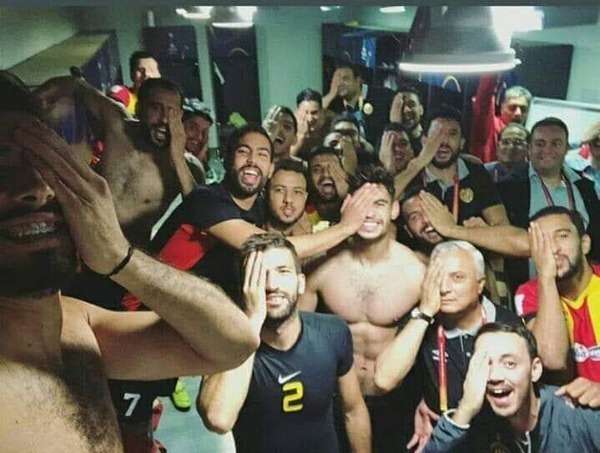 احتفال لاعبي الترجي