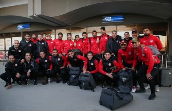 لحظة وصول منتخب تونس الأولمبي