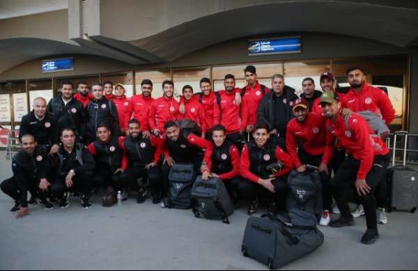 لحظة وصول منتخب تونس الأولمبي