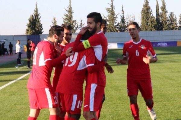 فرحة الأردن بهدف السبق