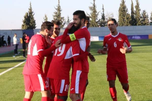فرحة الأردن بهدف السبق