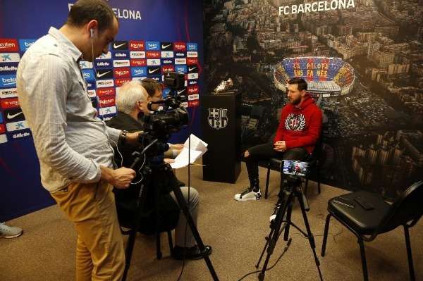 ليونيل ميسي خلال الحوار