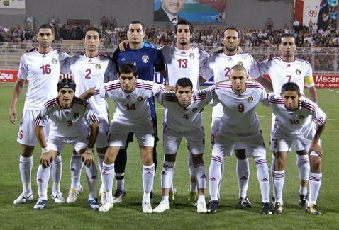 المنتخب الاردني قبل بداية المباراة