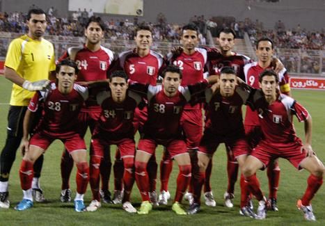 المنتخب السوري قبل بداية المباراة