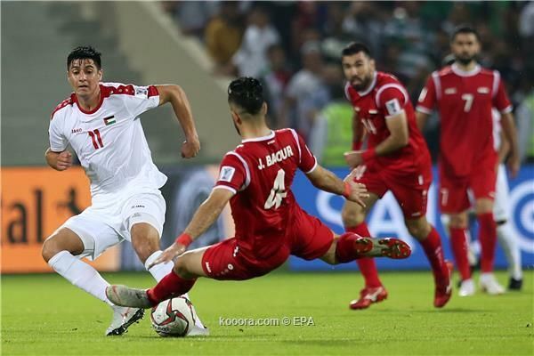 من مباراة سوريا وفلسطين