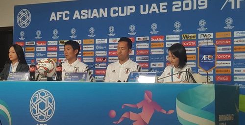 جانب من المؤتمر الصحفي هاجيمي مورياسو