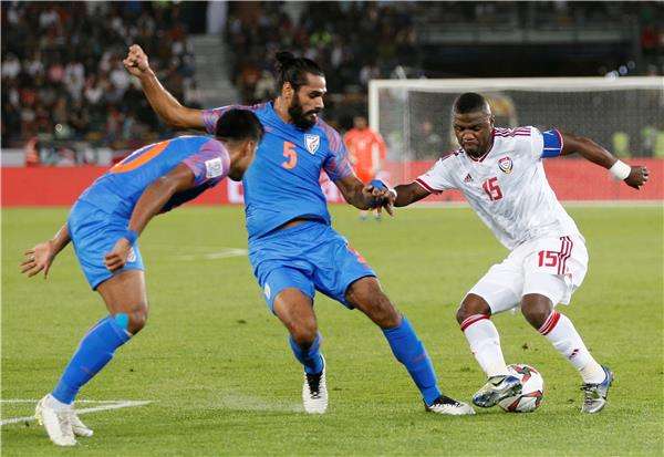 من مباراة الإمارات والهند