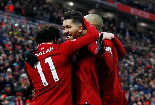 فرحة لاعبي ليفربول