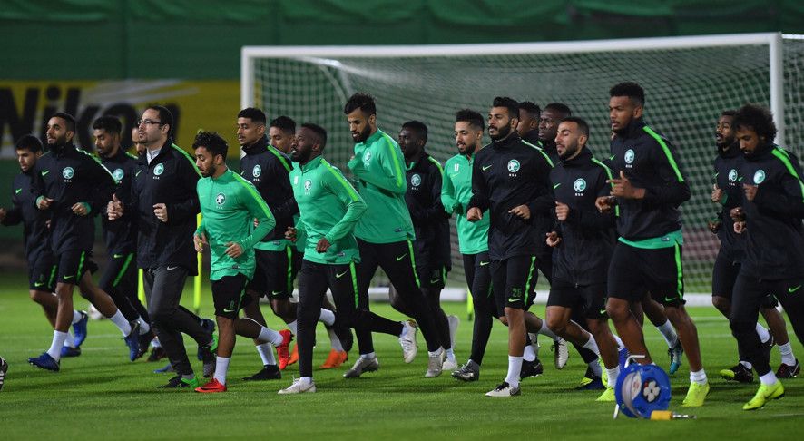 من مران المنتخب السعودي