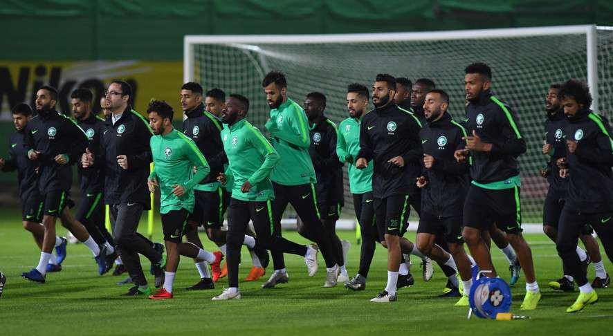 من مران المنتخب السعودي