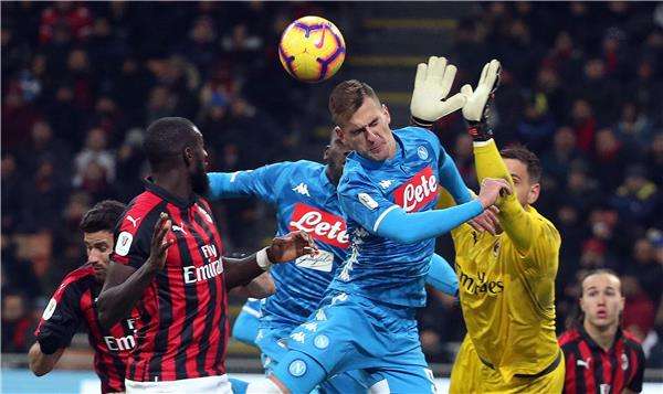 من لقاء ميلان ونابولي