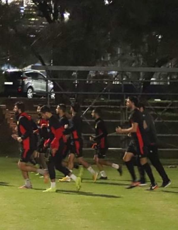  جانب من تدريبات الترجي في جوهانسبرج