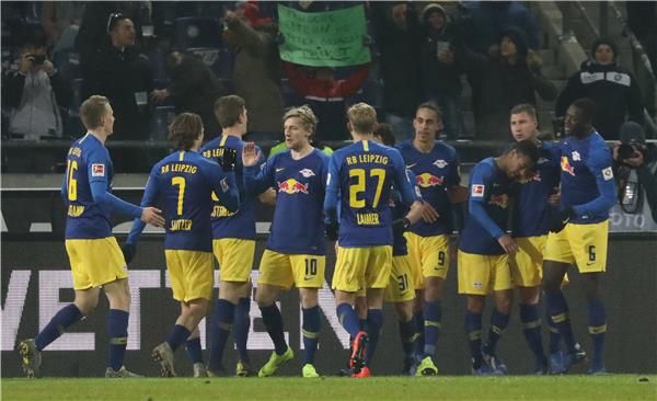 فرحة لاعبي لايبزيج 