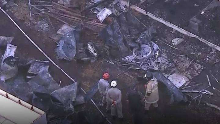 عمليات الإنقاذ بعد الحريق