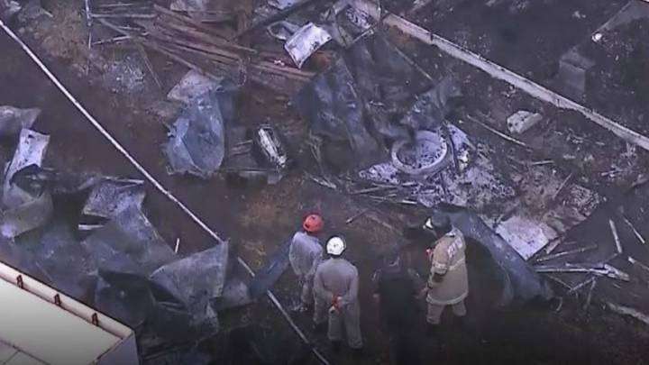 عمليات الإنقاذ بعد الحريق