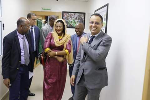 رئيس الاتحاد أحمد ولد يحيى مع الوزيرة